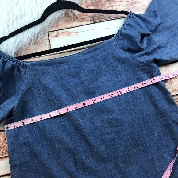 Alice +‎ Olivia chambray off shoulder blouse - Picture 8 of 8